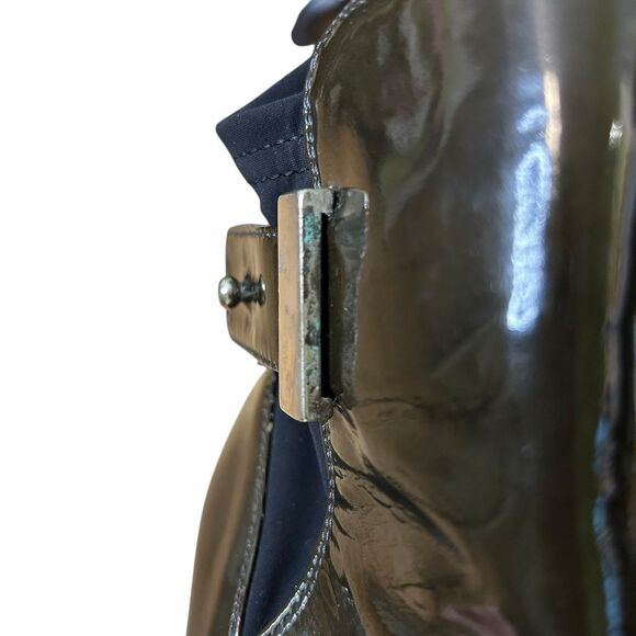 Aquatalia Rogue Royale Ankle Boot Patent Leather Italy Green Size 9 Waterproof - Picture 11 of 16